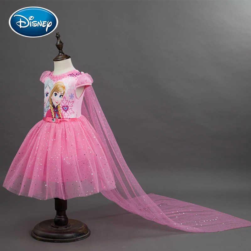 Disney sequined dress summer girls shiny princess children's clothing cotton | Детская одежда и обувь
