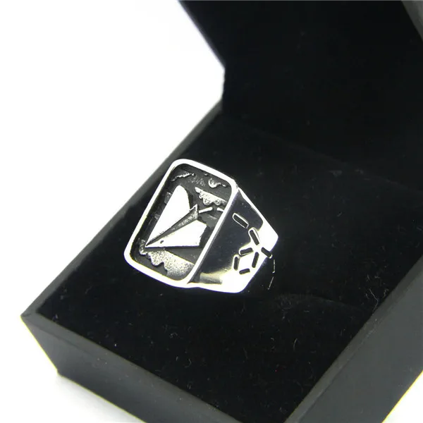 Drop Ship 316L Stainless Steel Polishing Jewelry Paper Plane Ring Bad Ass Japanese Style Fashion Women Popular |