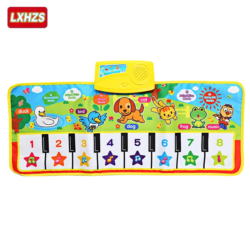 Children game blanket Colour Kids Baby Animal Piano Musical Touch Play Singing Gym Carpet Mat Toy Gift Music Rug | Игрушки и хобби