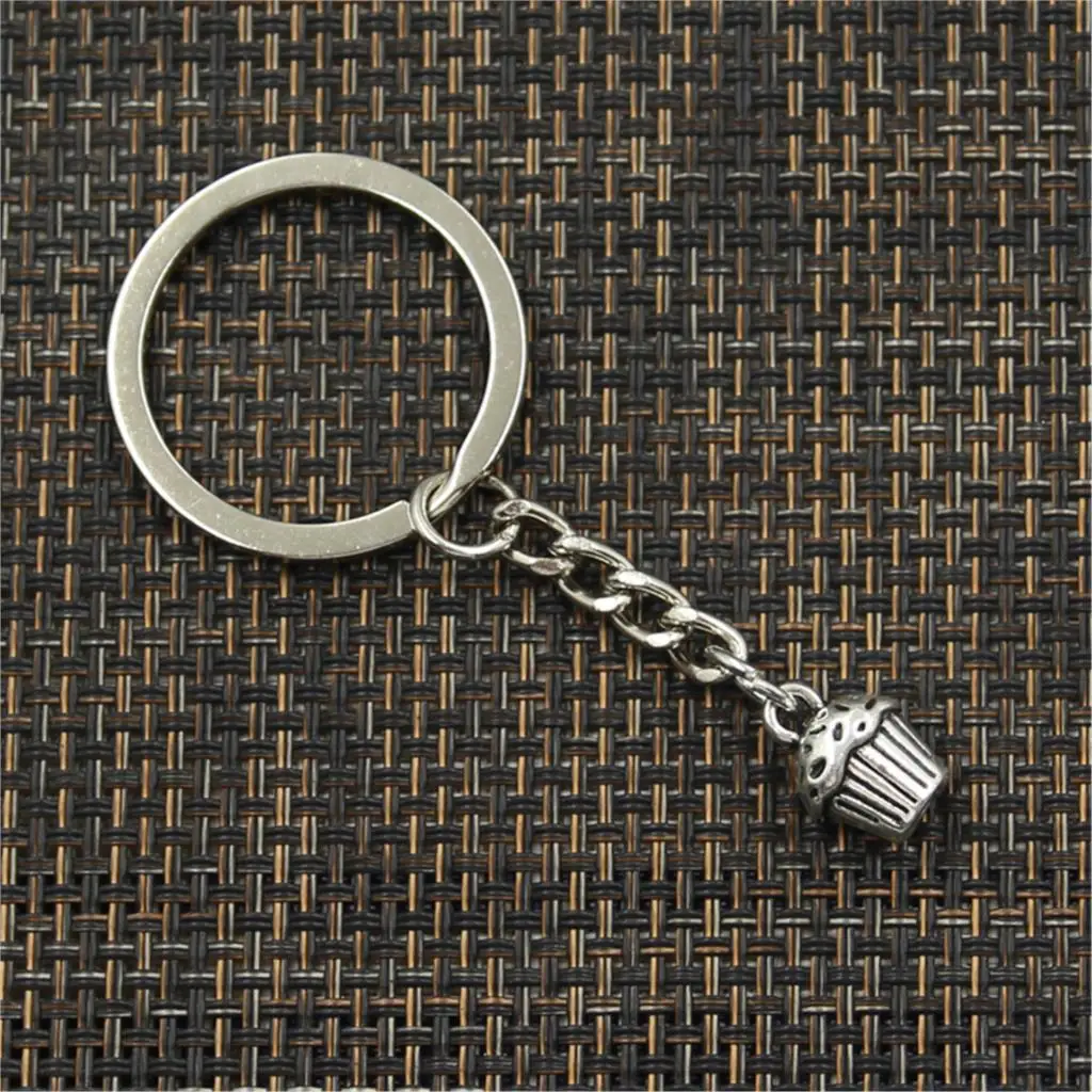 Новая мода мужской 30 мм брелок DIY металлический держатель цепь винтажный 3D кекс
