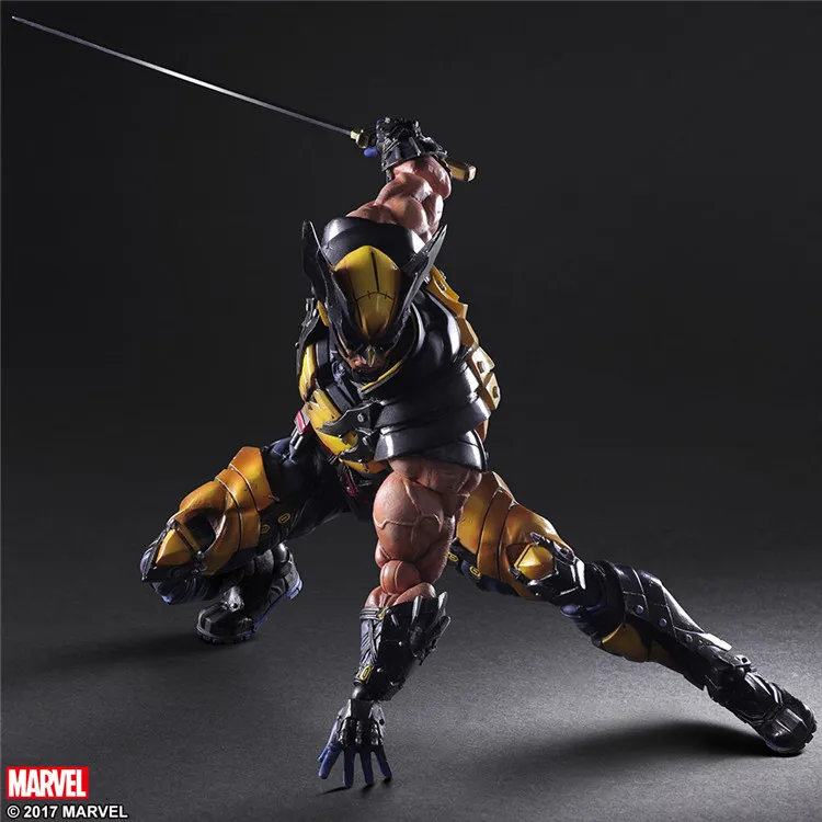 Play Arts PA Marvel Мстители X-men Росомаха Фигурка Игрушка Кукла Коллекция с розничной коробкой 26 см