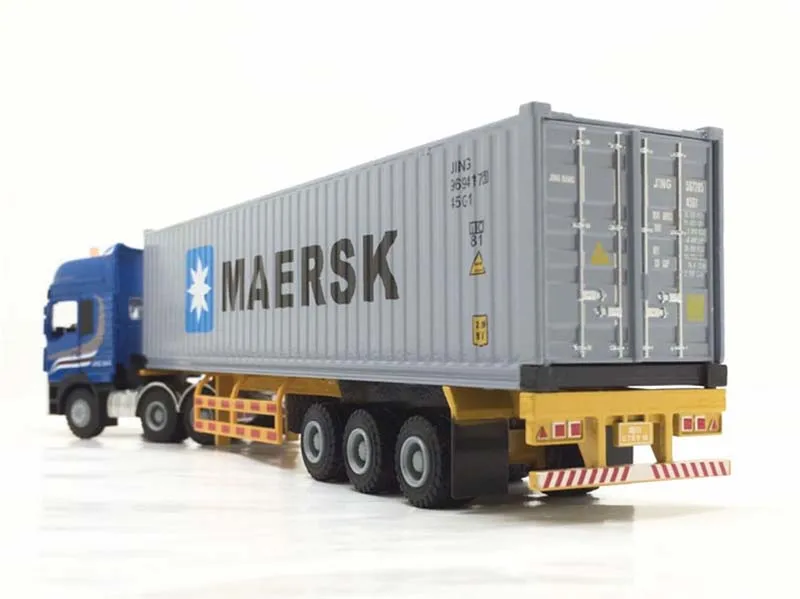 Высокая имитация 1:50 Maersk полу-установленный Контейнер грузовой логистики Игрушечная модель грузовика сплав инженерные транспортные средства игрушки для детей