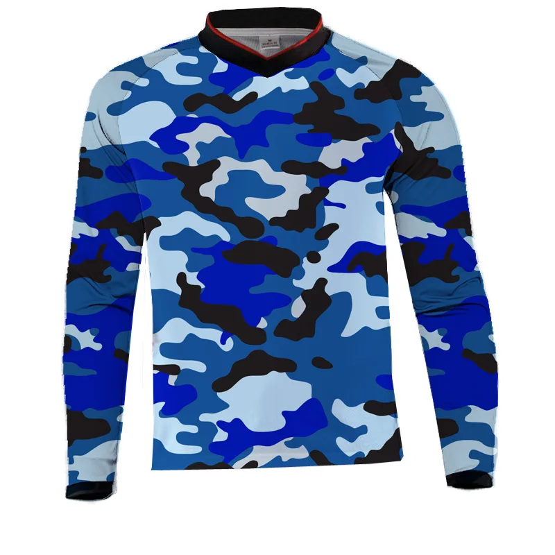 Камуфляжные рубашки для горного велосипеда Мужская одежда езды на велосипеде MTB