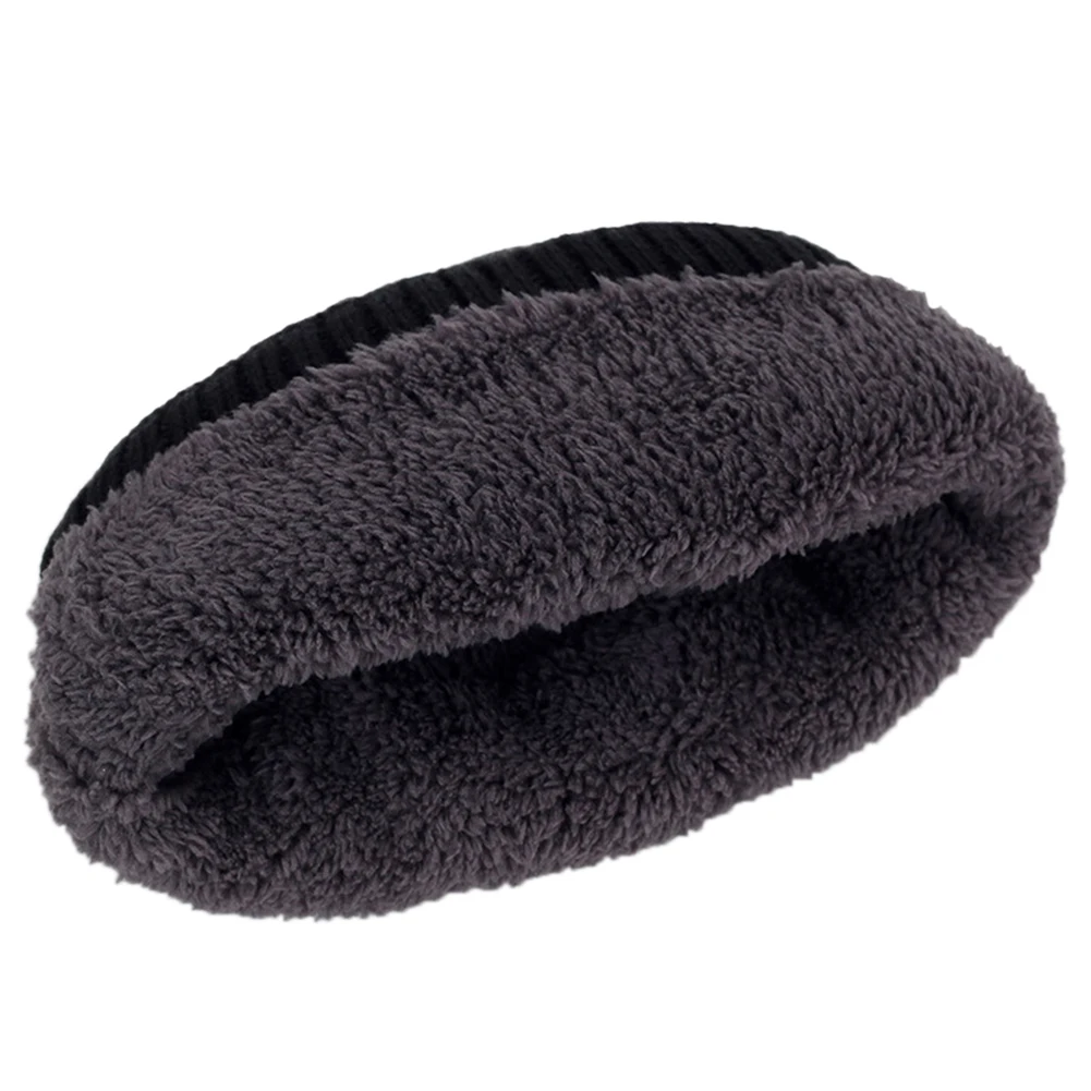 Модная мужская зимняя вязаная шапка уличная велосипедная шапочка теплая шарф