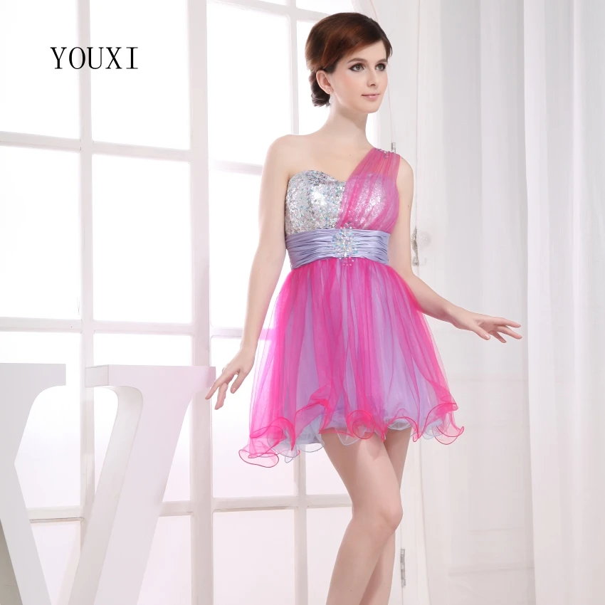 

Sexy Red Tulle Sequin Short Prom Dresses 2019 Hot A-Line Cocktail Party Dress For Women PD119
