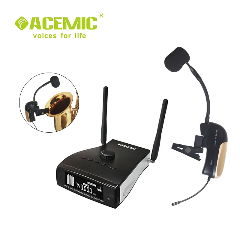 Бесплатная доставка ACEMIC ST 3 беспроводной саксофонный микрофон и для всех духовых