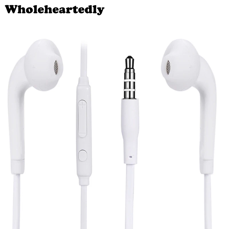 

5Pcs New Arrival Headset In-ear Earphone with Mic microphone 3.5mm standard jack For Samsung GALAXY S6 i9800 S6 S5 S4 Edge