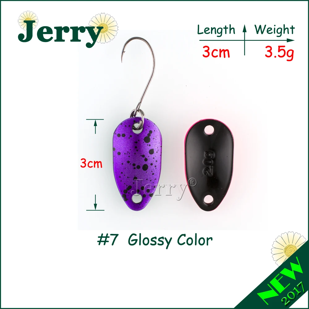 Jerry 1 шт. 2 г 3 5 4 рыболовная блесна наживка мини двухсторонняя живопись глянцевый