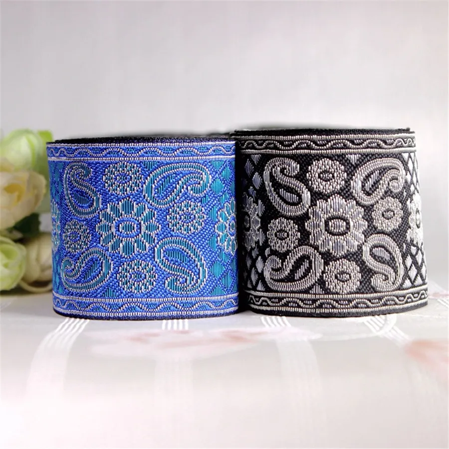 Китайские ленты 10 ярдов * 5 см цифровые жаккардовые для цветов вышивки аксессуары