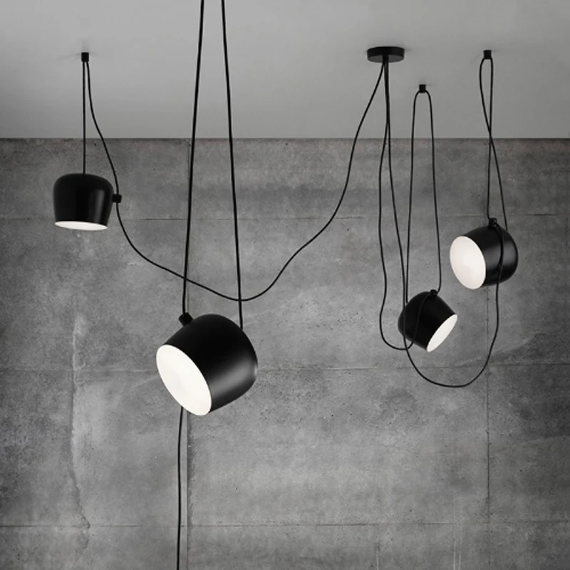

Modern Creative Hanging Lamp DIY 6 Head Chandelier Simple White Paint Iron Living Room Bedroom Decor LED Acrylic Light Fixture