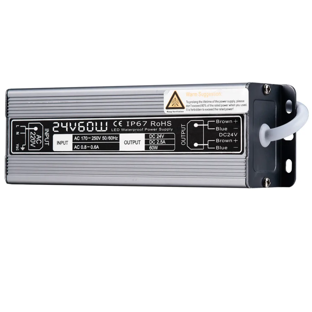 Dc24v 2.5A 60 Вт адаптер питания AC170-260V драйвер освещение трансформатор