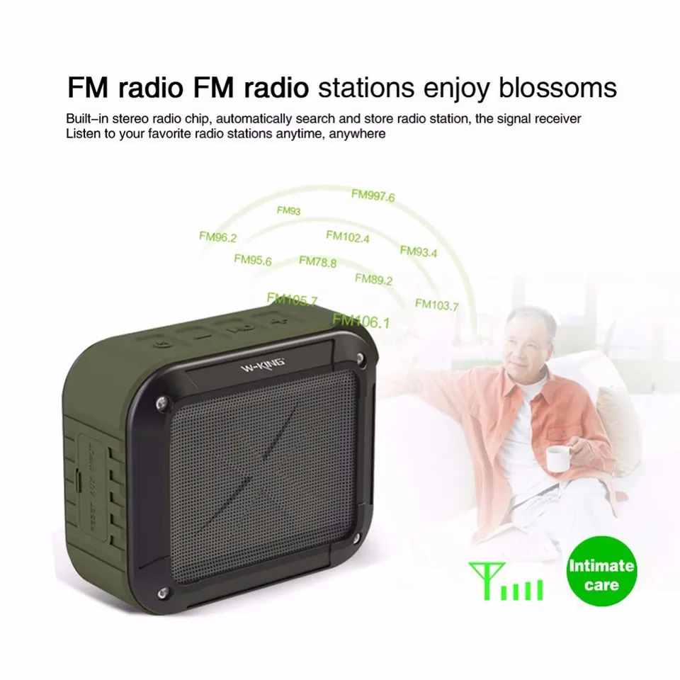 Беспроводная Водонепроницаемая мини Колонка W KING S7 с TF/FM/AUX/NFC|w-king s7|bluetooth bike speakerbike