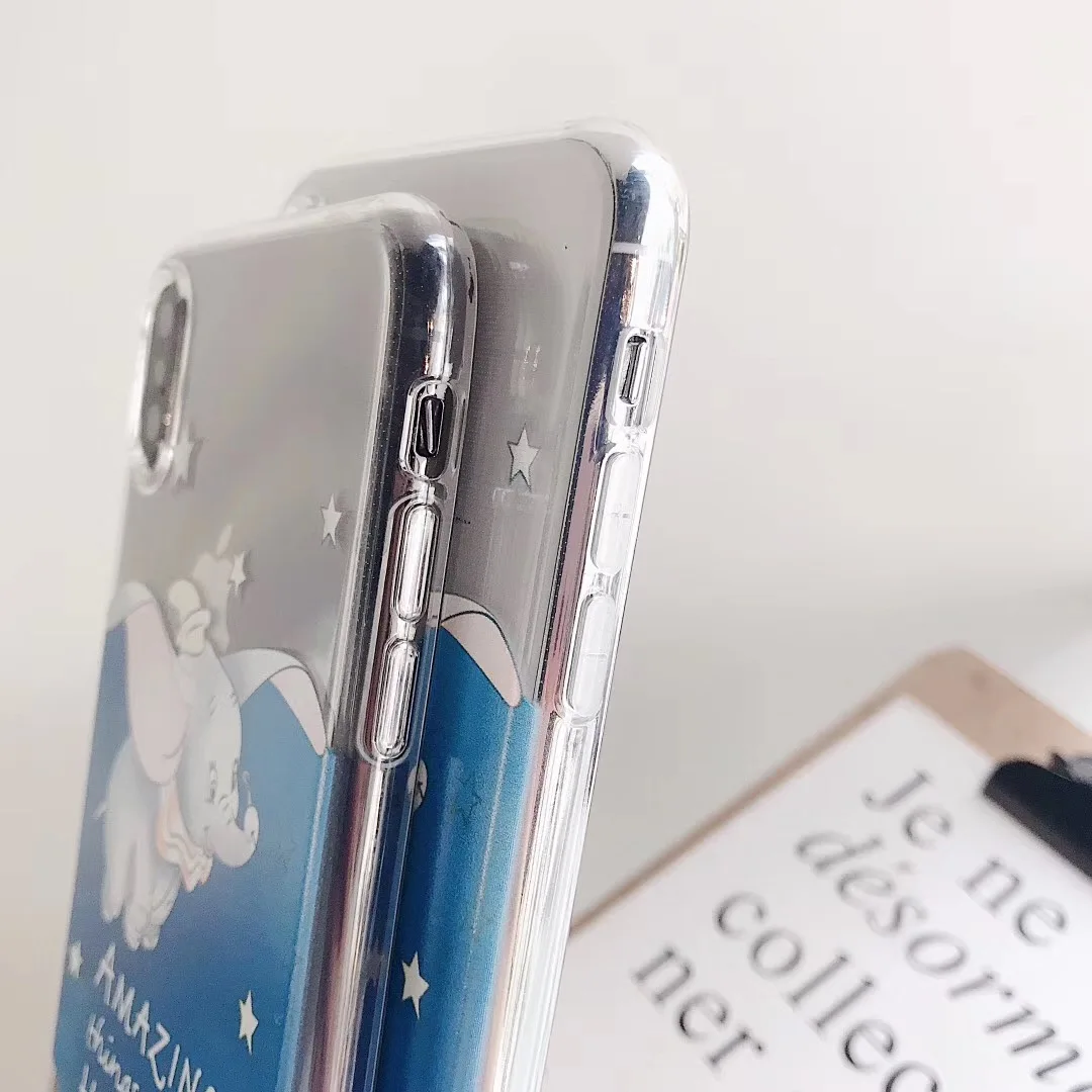 Чехол для iphone Xs MAX XR X 6 6s 7 8 plus с изображением слона из мультфильма забавная мягкая