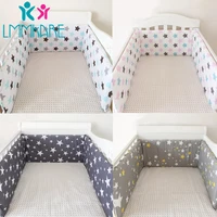 baby bed crib bumper u shaped detachable zipper cotton padded baby crib rail cover protector set line bebe cot protector x 1 8m