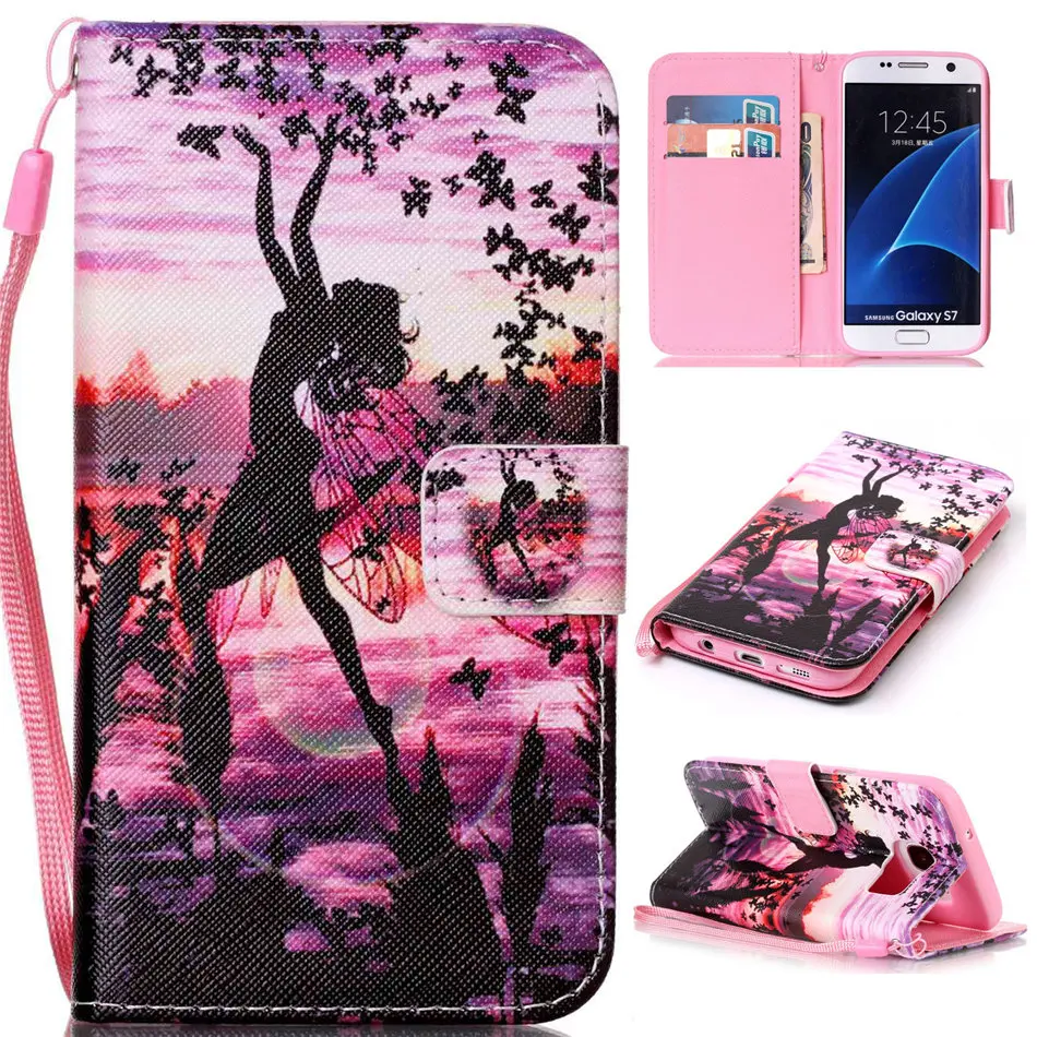 Fundas чехол для samsung Galaxy S6 S7 край j3 j5 j7 A3 A5 A310 A510 J310 J510 J710 S5 i9600 бумажник с отделением для карт карман чехол s DP03E