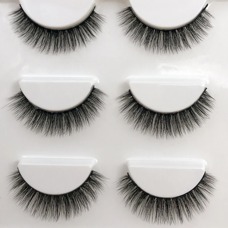 3 пары макияж накладные ресницы естественно толщиной 100% реальных 3d норки полосы