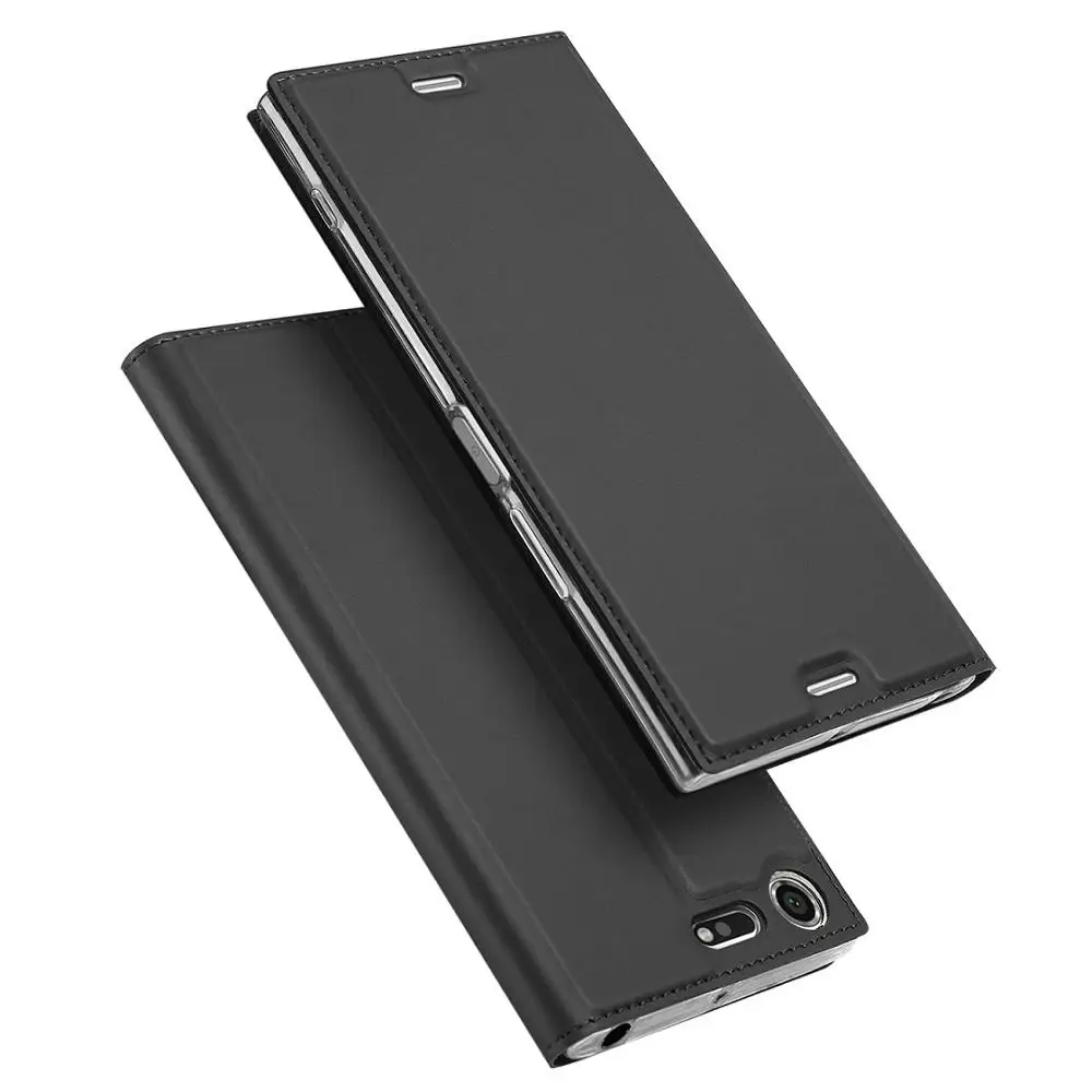 gray Роскошный кожаный чехол-книжка для sony Xperia XZ Premium, Модный чехол-кошелек для sony XZ Premium G8141, две sim-карты, G8142, чехол s - Цвет: gray