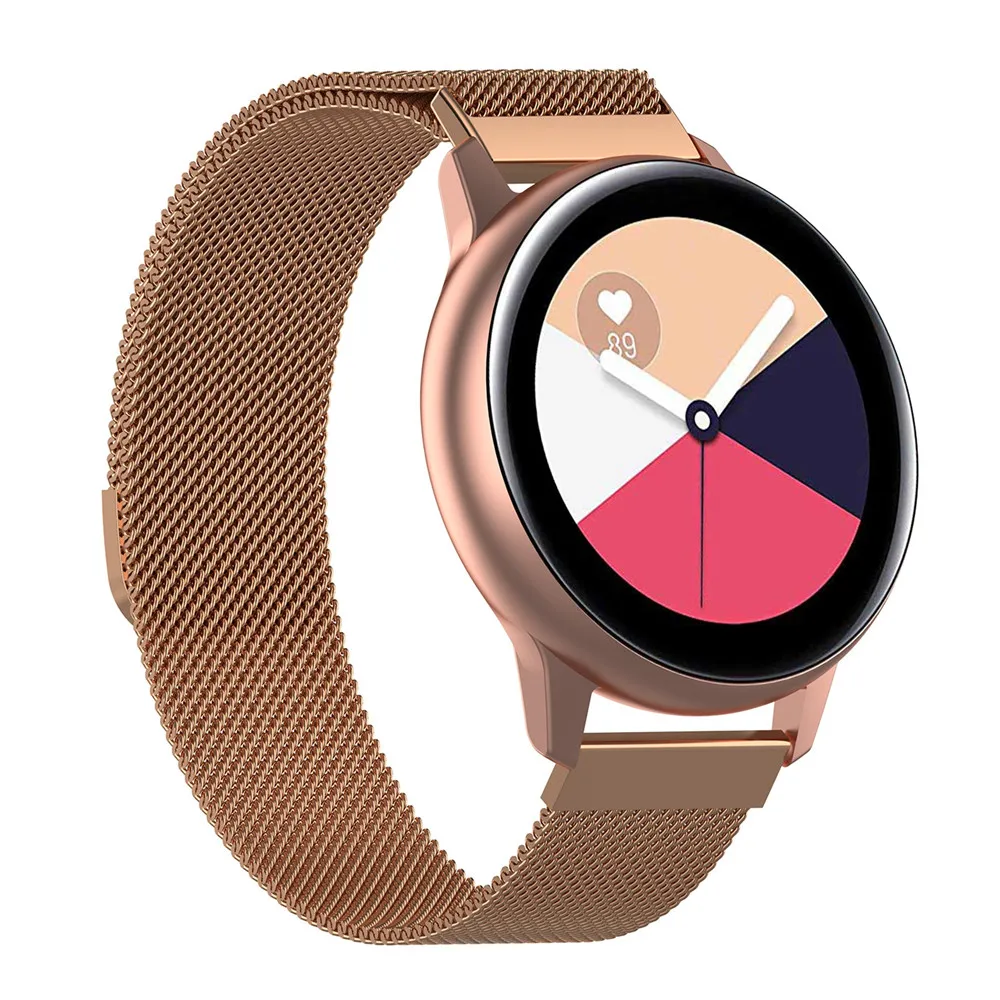 Миланская Магнитная Петля часы ремешок для samsung Galaxy Watch 42 мм SM-R810 Smartwatch ремешок для Garmin VIVOMOVE