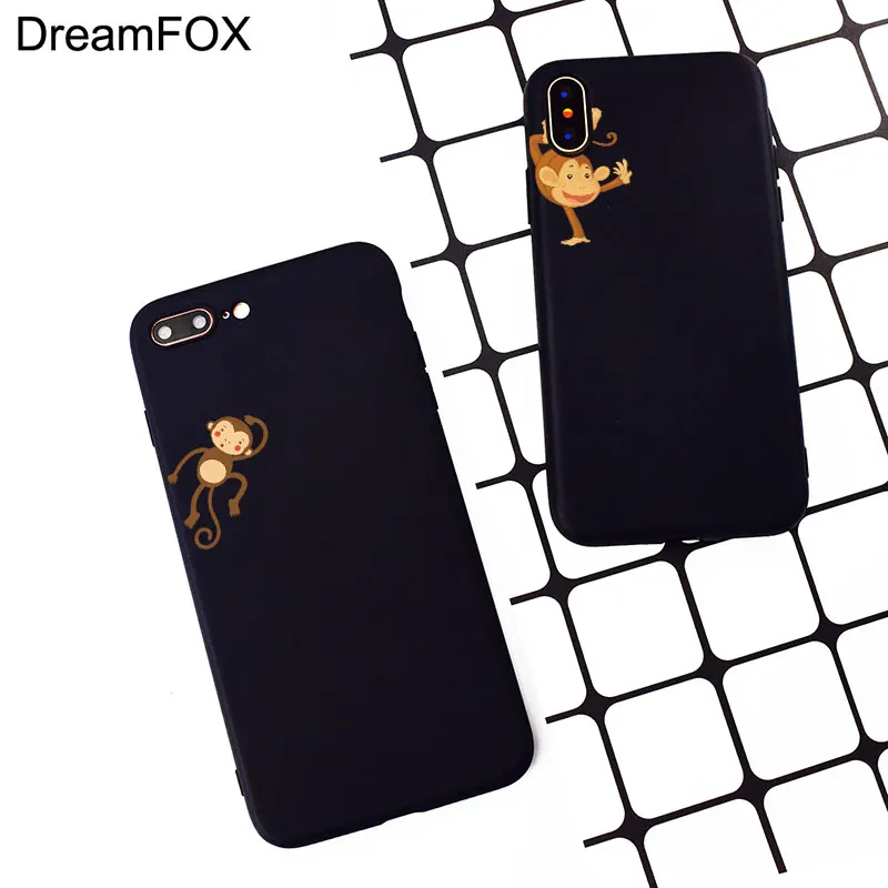 M205 милый черный силиконовый чехол с обезьянкой для Apple iPhone 11 Pro XR XS Max X 8 7 6 6S Plus 5 5S 5G