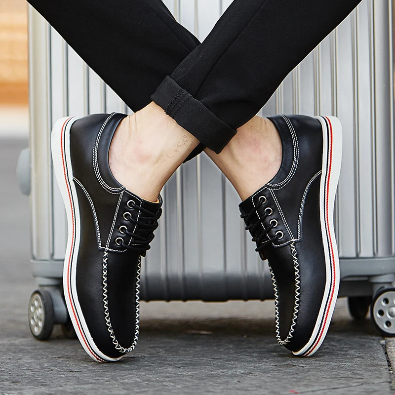 

Vancat Big Size 38-47 New 2018 Fashion Casual Shoes Men Lace Up Flats Summer Comfortable Handmade Driving Moccasins Men Shoes