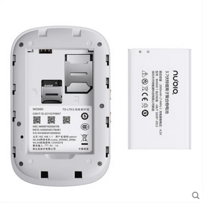 Множество 100 шт. мобильных Wi Fi Hotspot ZTE Nubia MiFi WD660 4G|Модемы| |