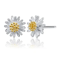 new fresh elegant cherry blossoms flower stud earrings for women birthday gifts