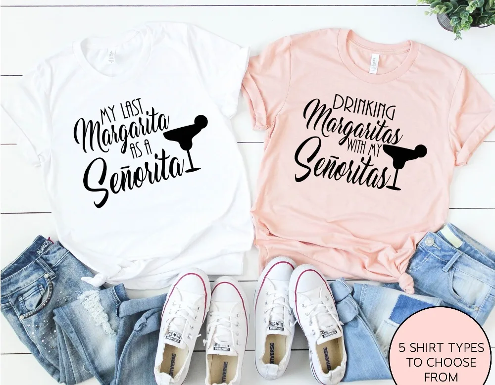 OKOUFEN футболка для девичника девичвечерние питьевой Маргариты с My Senoritas Женский