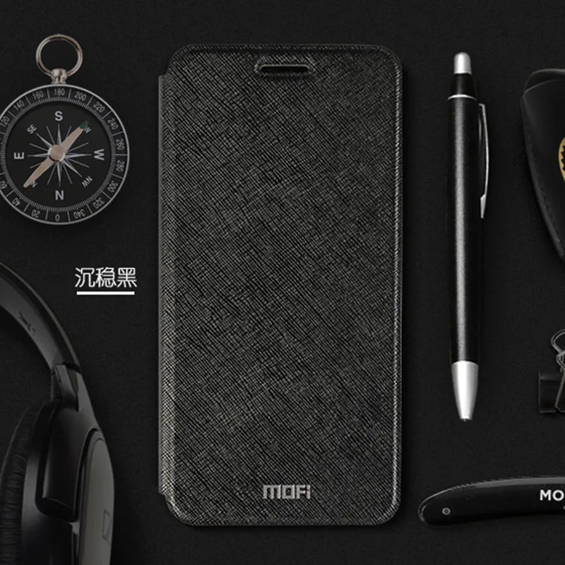 Тонкие флип-Чехлы Mofi для Xiaomi Redmi Note 7 чехол / Pro/Y3 глобальная версия ПУ кожа + ТПУ