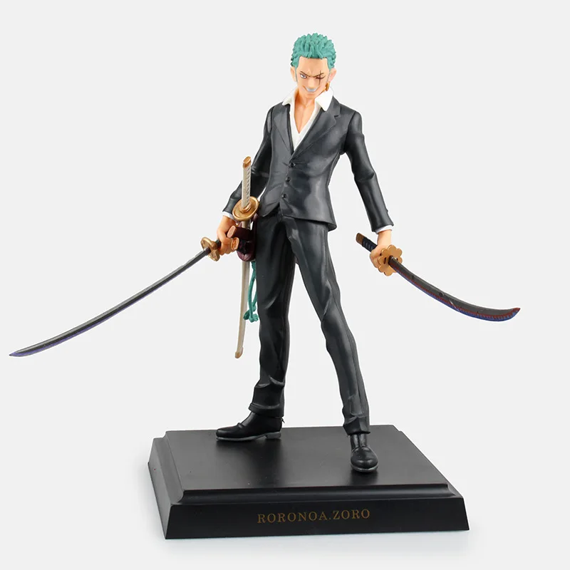 

Action Figure ONE PIECE Strong World Black Roronoa Zoro PVC 23cm black figurine brinquedos gift Collectible Model Anime