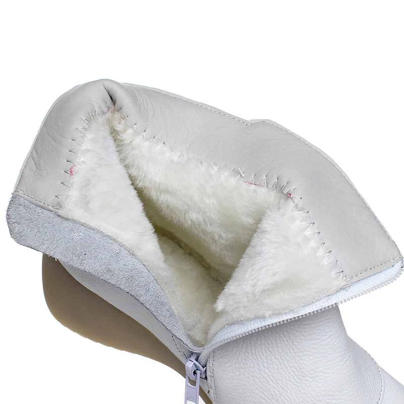 Бесплатная доставка модные удобные женские ботинки из натуральной кожи зимняя