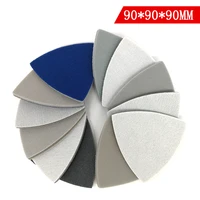 12pcs triangle flocking sponge sanding disc sandpaper 909090mm 300 3000 grit abrasive tools for polishing grinding