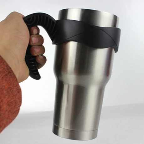 30oz black Пластик держатель чашки стакан с ручкой кружка Поддержка для 20/30oz RTIC YETI дорожная бутылка для воды Стекло Портативный Ручной посуда для напитков - Цвет: 30oz black