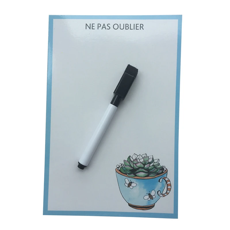 Чашка с принтом растений сухое стирание гибкие магниты на холодильник белая