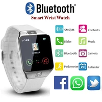 2021 new fashion women men unisex electronic smart watch dz09 android phone with tf sim card camera pk a1 y1