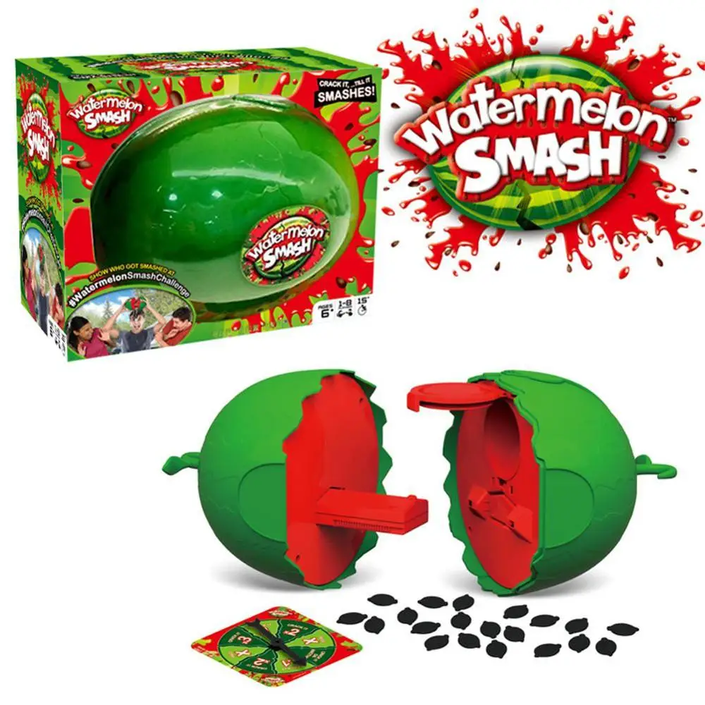 

Watermelon Smash Gag Novelty Toys for Children Water Challenge Plastic Party Toy Friends Family Red Green Color Funny Tool