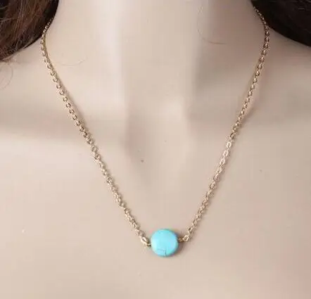 T 033 (серьги + ожерелья) Европейский панк готический Синий капли воды каменная