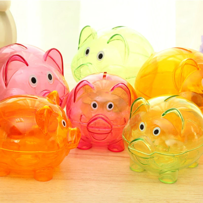 2018 Новое поступление пластиковый прозрачный ящик для денег коробка монет Kawaii