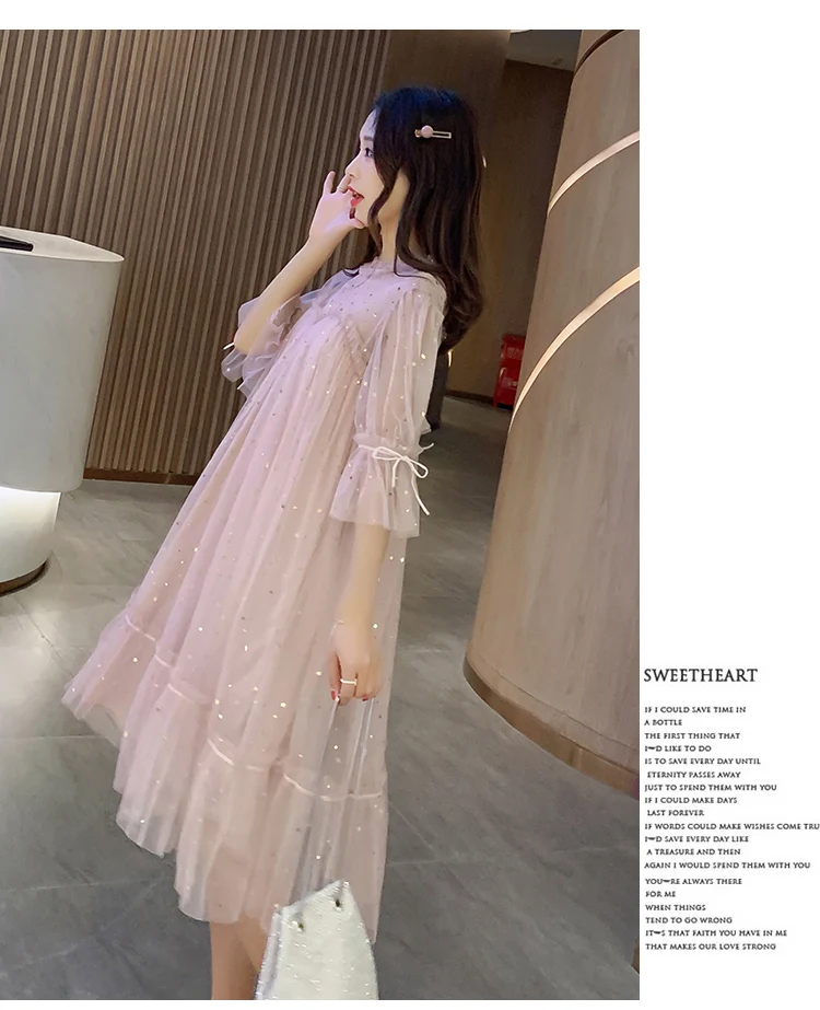 Платье oln, корейское платье Vestidos, Новое поступление,, новое летнее платье для беременных, Сетчатое платье феи, супер-Йо, домашнее украшение, цельнокроеное платье