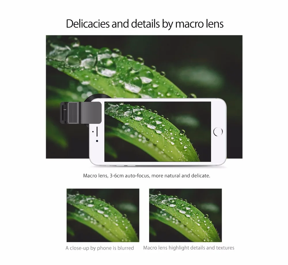 ORICO MPC-A1 Универсальный объектив мобильного телефона 2 в 1 широкоугольный + макро