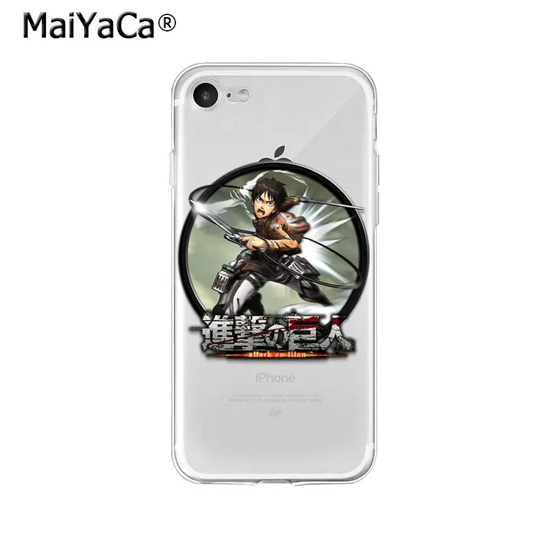 A16 MaiYaCa атака на Титанов мягкий чехол для телефона из ТПУ для iPhone 6S 6plus 7plus 8 8Plus X Xs MAX 5 5S XR - Цвет: A16