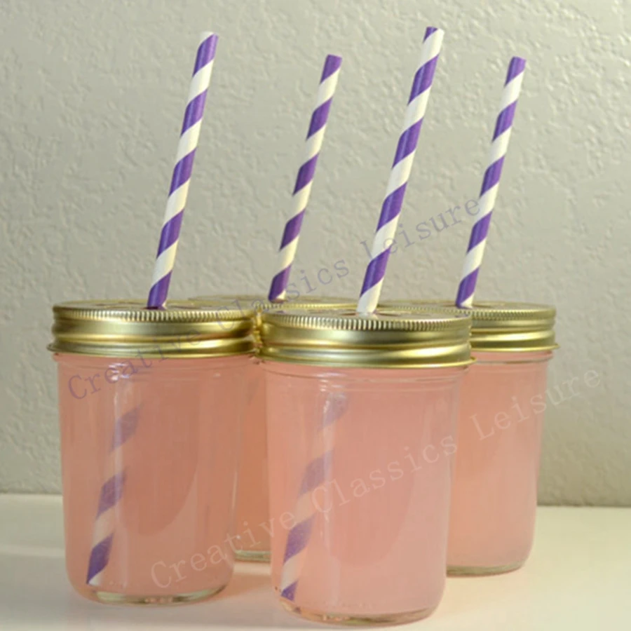 8 золотых крышек каменщика цветок ромашки банки и соломинки не включены питьевые