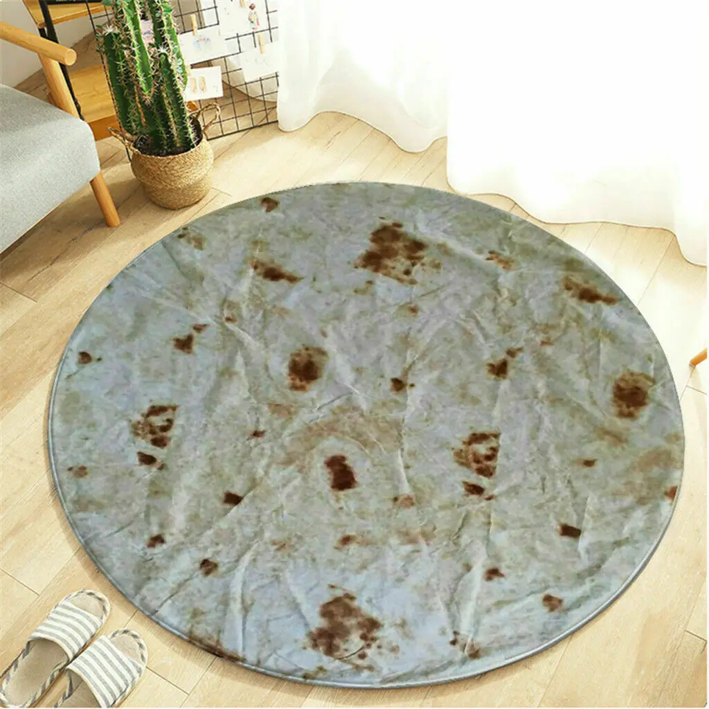 Новый дизайн Коврики 60 см одеяло Tortilla Burrito кукуруза и мука коврик для дома спальни