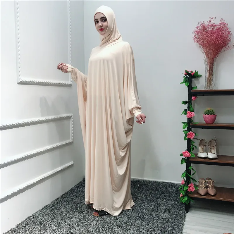 

2019 Women Fashion Muslim Dress Solid Plus Size Middle East Saudi Arabia Kimono Lang jurken arabische Ropa Mujer Arabe