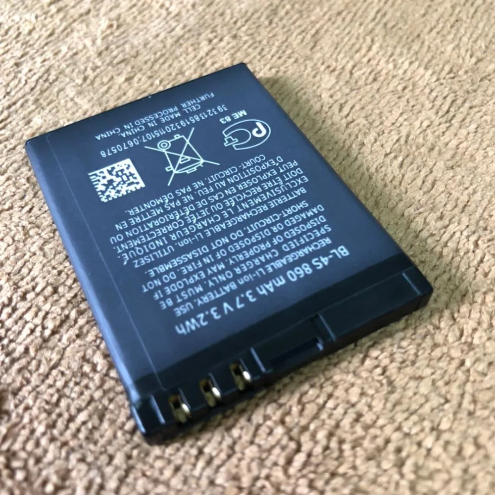 10 шт./Лот Мобильный телефон Battery 860mAh BL 4S для Nokia 2680s 3600s 3602S 3710f 3711|Аккумуляторы