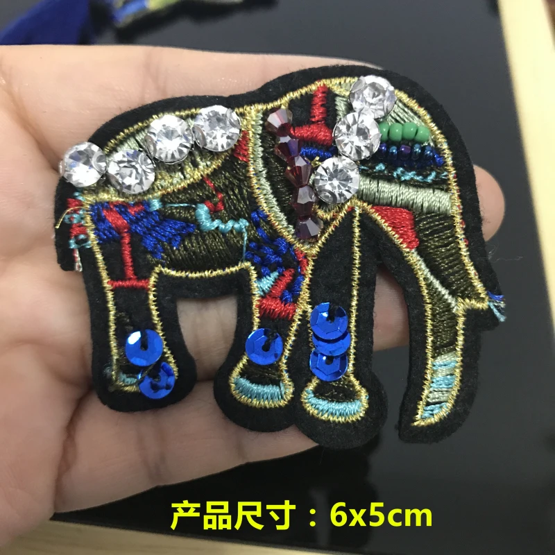 Верблюжья нашивки со слонами ручной работы 1 шт. для одежды сделай сам стразы