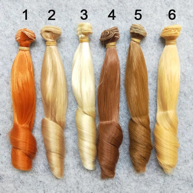 Вьющиеся кукольные волосы из синтетического волокна для куклы BJD сделай сам 1 шт. |