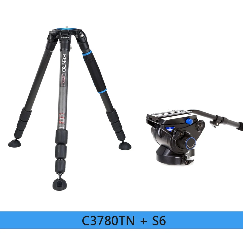 C3780TN S6 Benro C3780TN штатив комбинированные Углеродные волоконные штативы с чашей 75 мм 4 секции Максимальная загрузка 18 кг DHL - Цвет: C3780TN S6