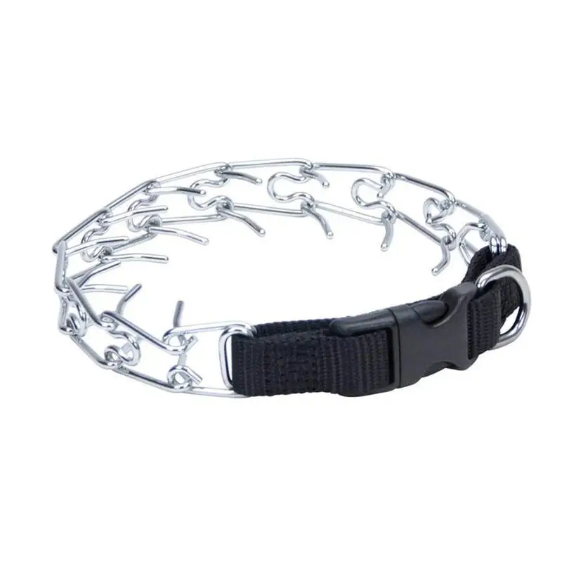 Черный ошейник для дрессировки собак Herm Sprenger из нержавеющей стали Choke Pinch ошейник для собак - Цвет: as photo