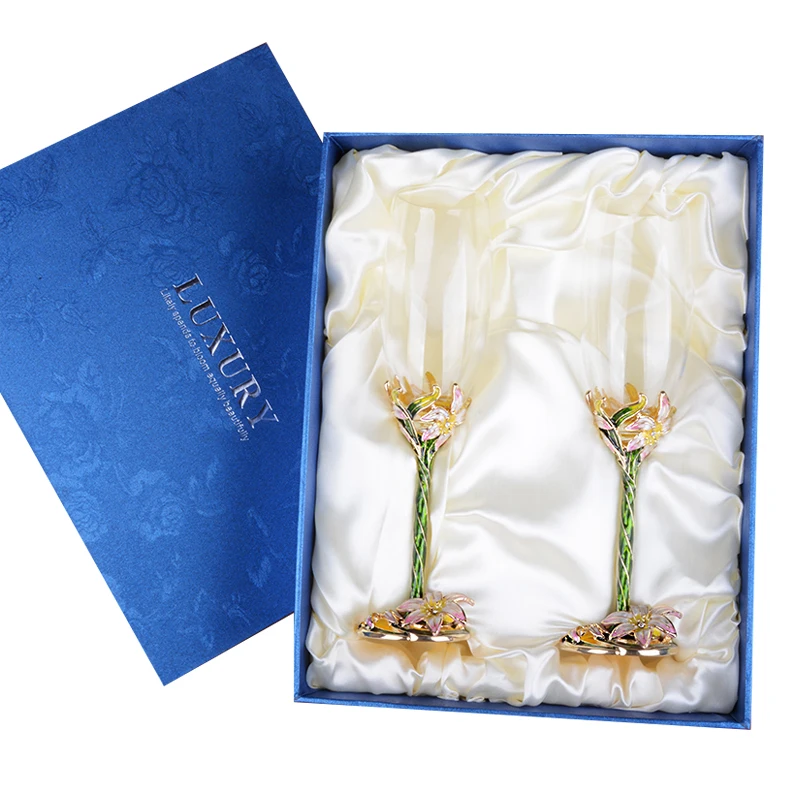 При индивидуальном заказе 2 шт./лот Свадебные бокалы для вина любовь хрустальные