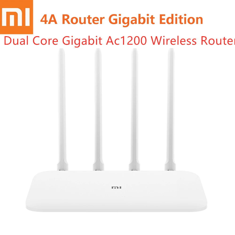 Роутер Xiaomi Mi 4A Gigabit Edition 2 4 ГГц + 5 WiFi 16 Мб 128 МБ антенна беспроводной роутер пульт